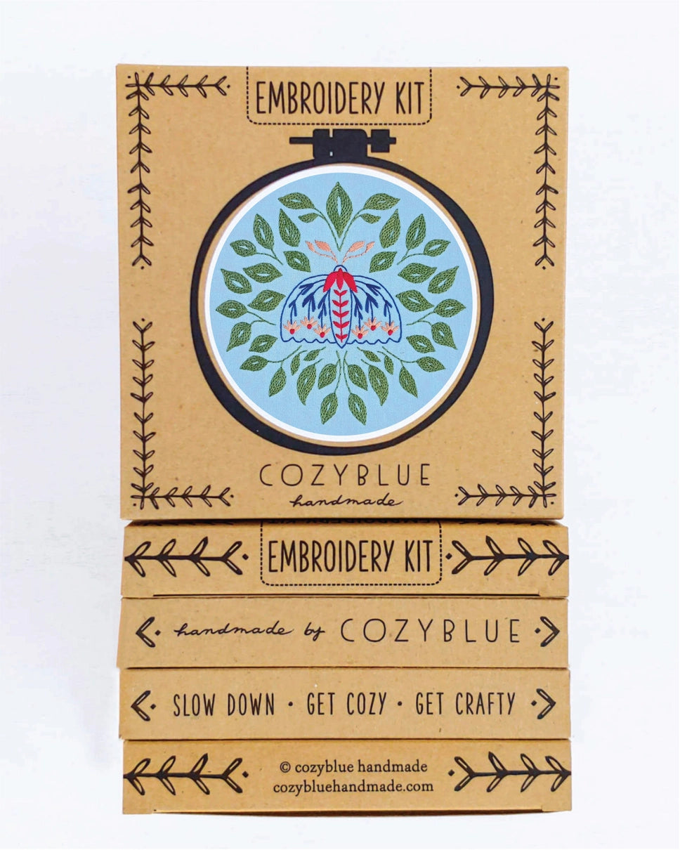 Embroidery Kits - Cozy Blue Handmade