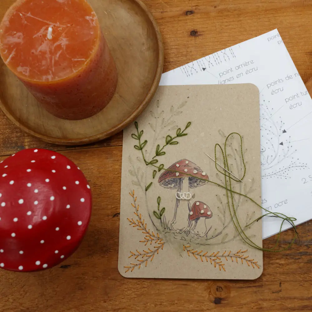 Embroidery Cards - Kit on Paper
