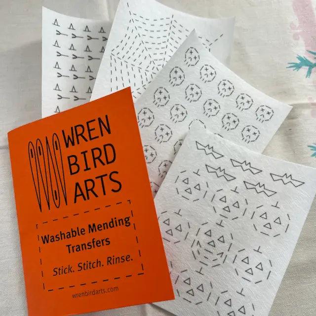 Washable Mending Transfers: Sashiko & Embroidery Patterns for Visible Mending