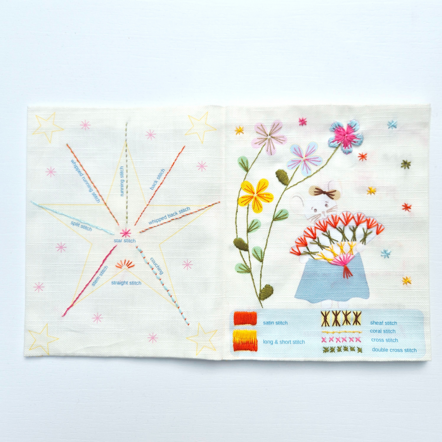 Mouse Embroidery Sampler Book - Corinne Lapierre