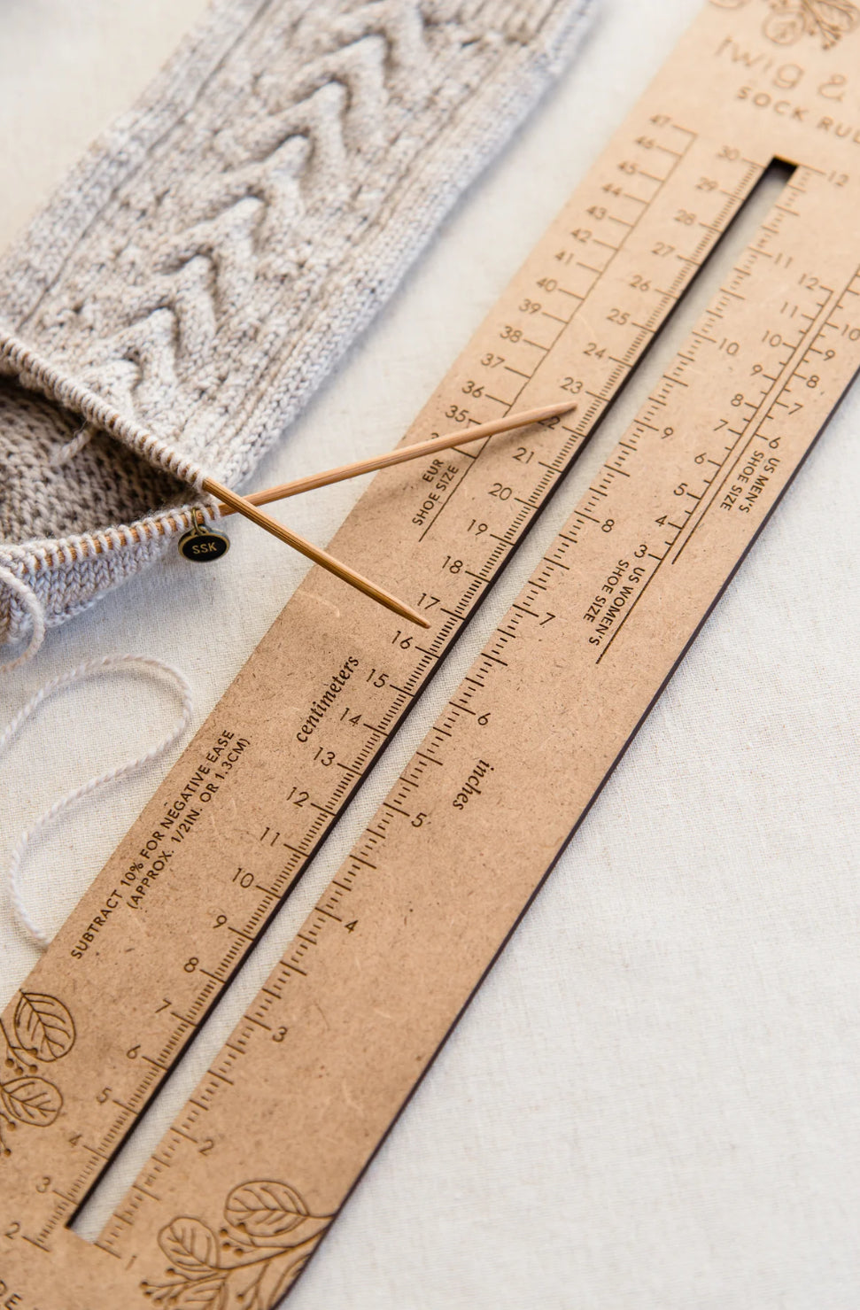 Sock Sizing Ruler