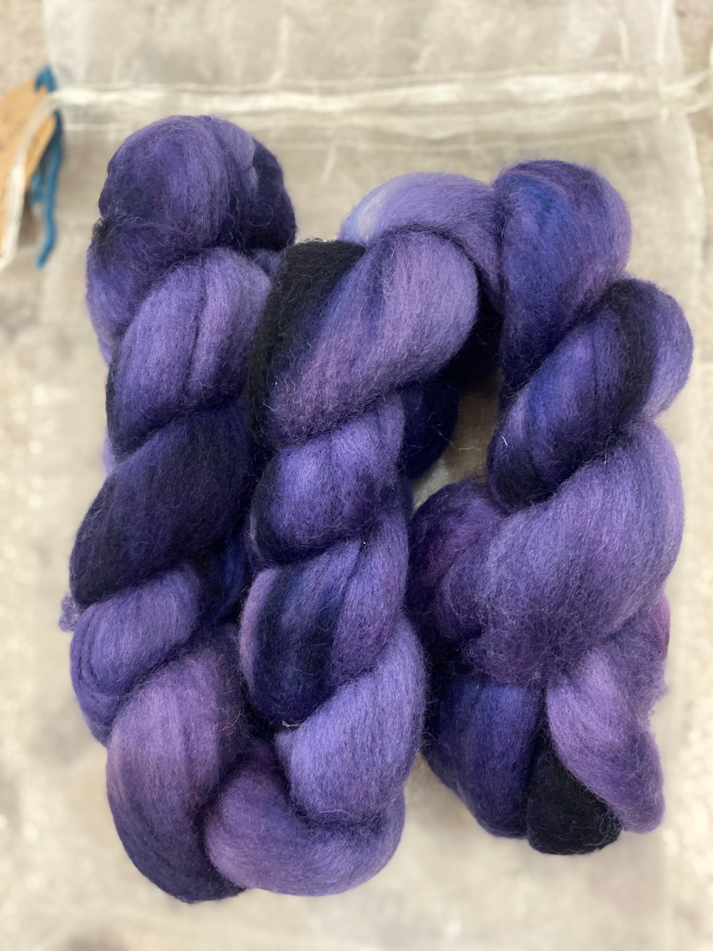 Hand Dyed Roving - 100% Wool - 4oz braid (NY)