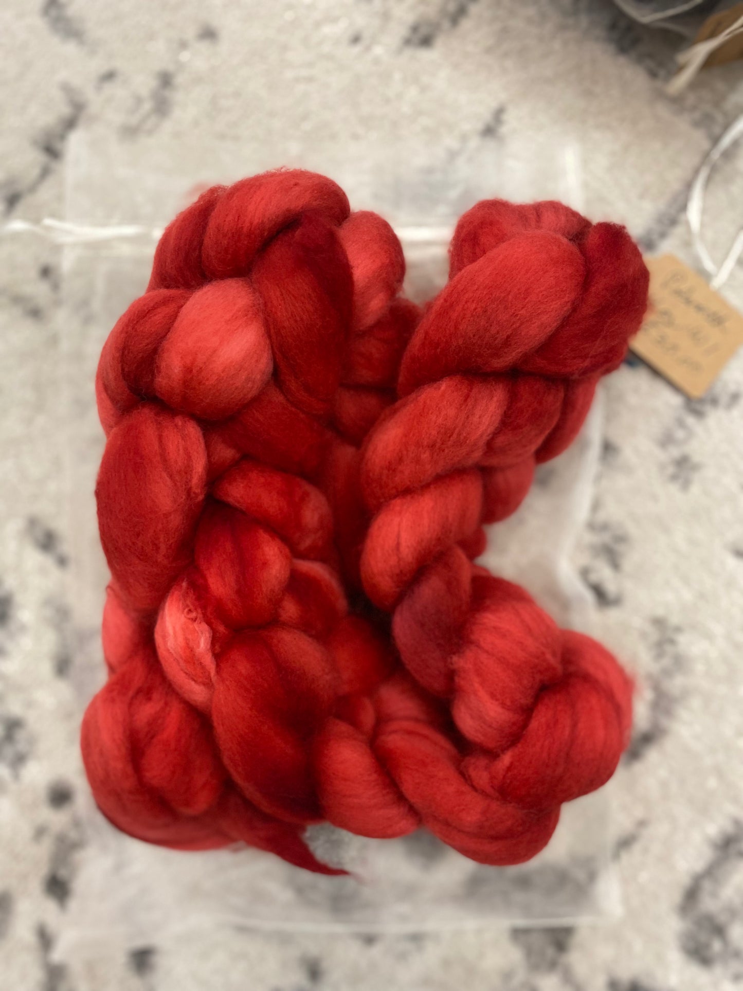 Hand Dyed Roving - 100% Wool - 4oz braid (NY)