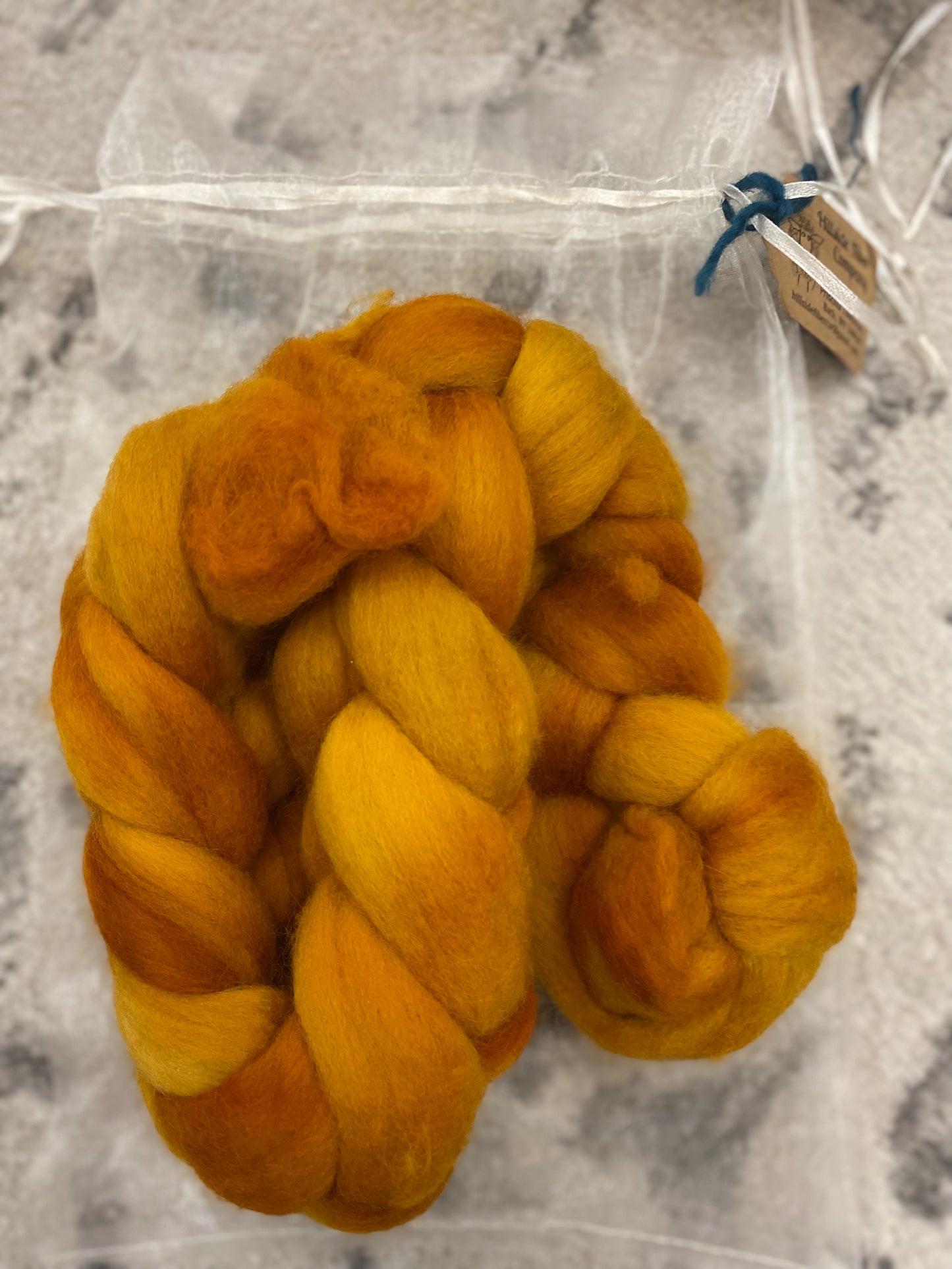 Hand Dyed Roving - 100% Wool - 4oz braid (NY)