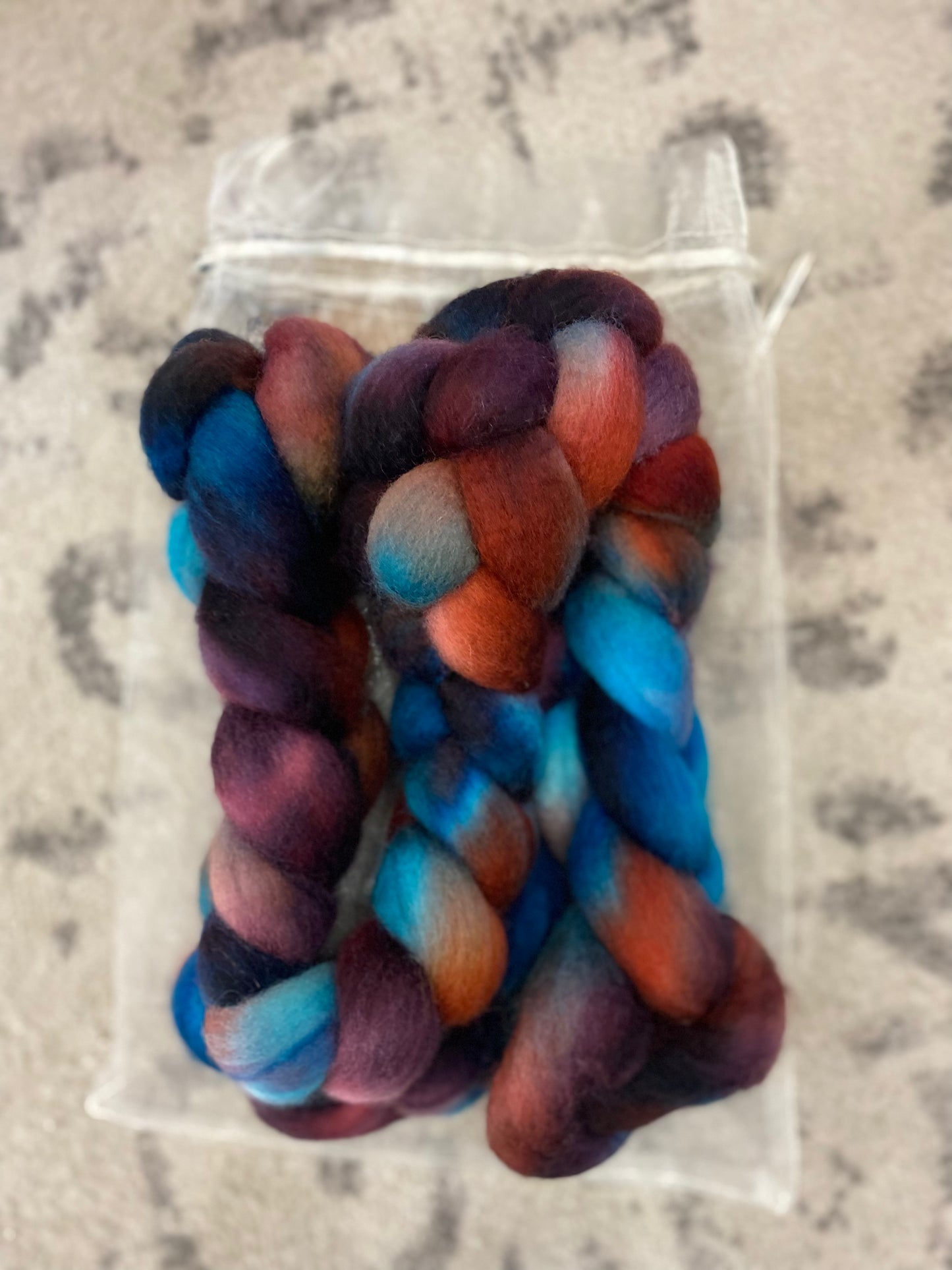 Hand Dyed Roving - 100% Wool - 4oz braid (NY)