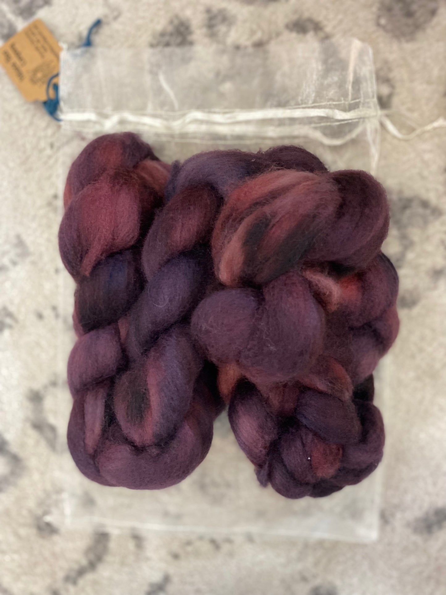 Hand Dyed Roving - 100% Wool - 4oz braid (NY)