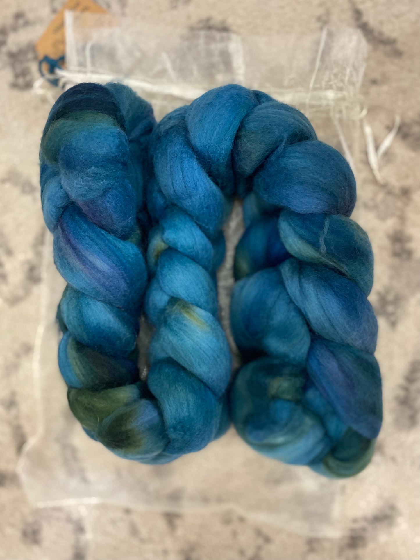 Hand Dyed Roving - 100% Wool - 4oz braid (NY)