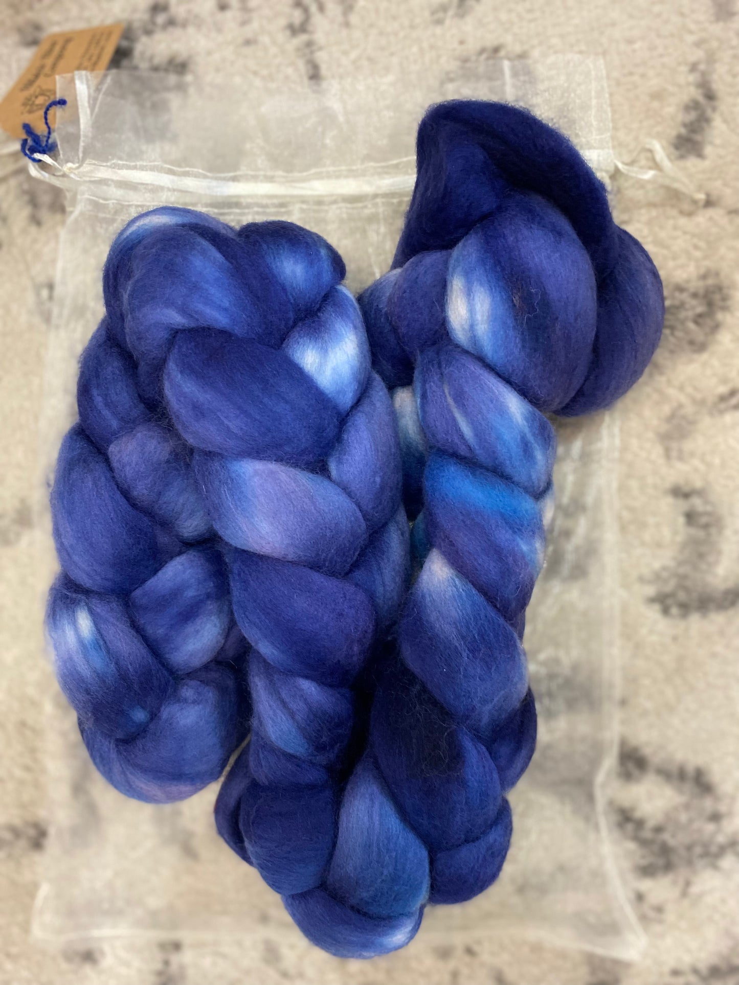 Hand Dyed Roving - 100% Wool - 4oz braid (NY)
