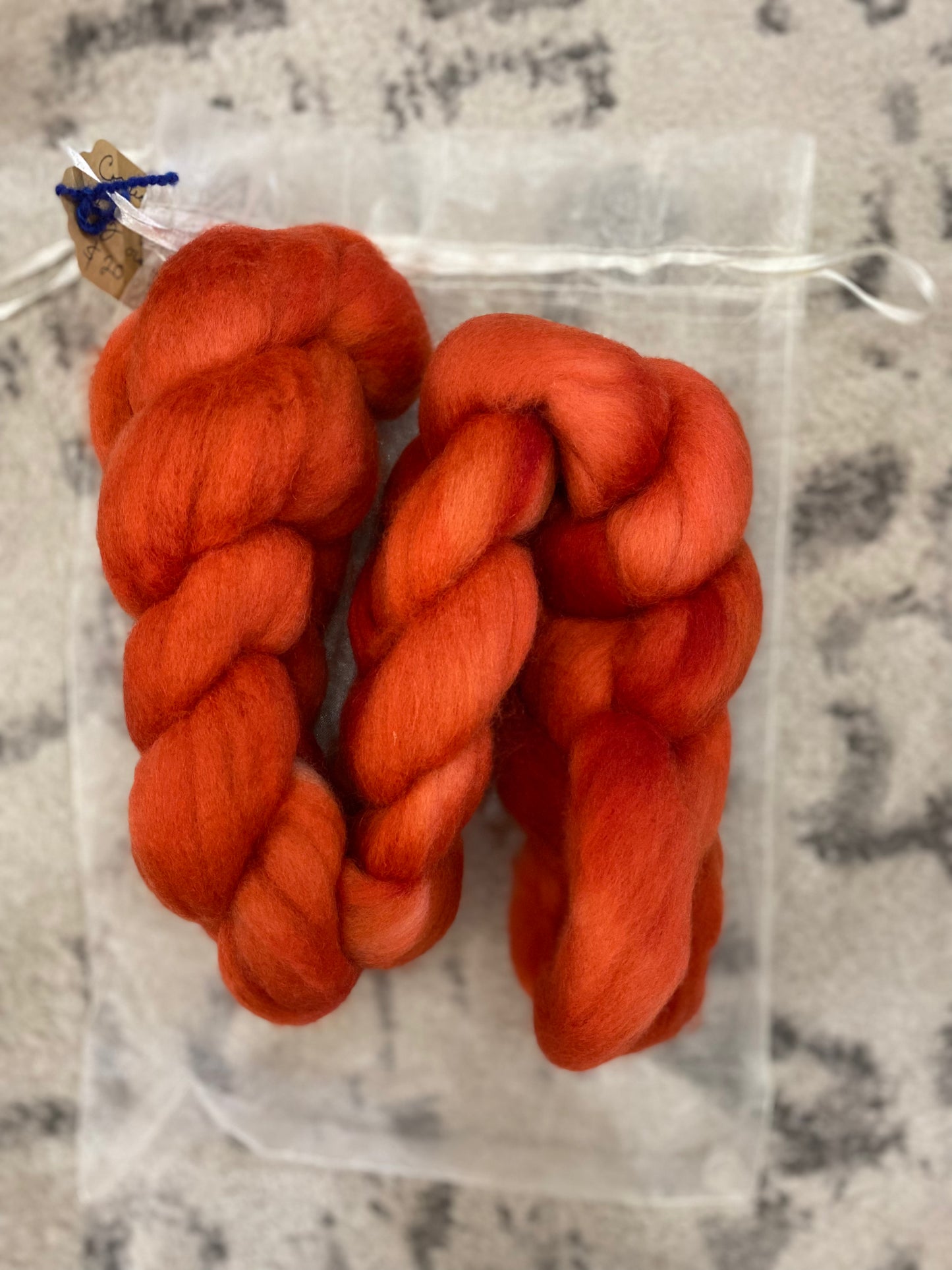 Hand Dyed Roving - 100% Wool - 4oz braid (NY)