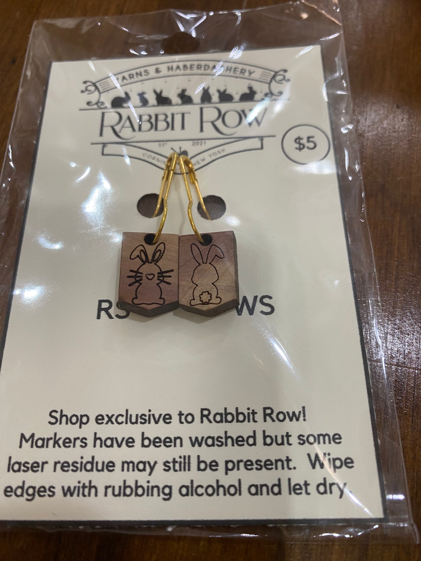 Rabbit Row Stitch and Counting Markers - Cedar