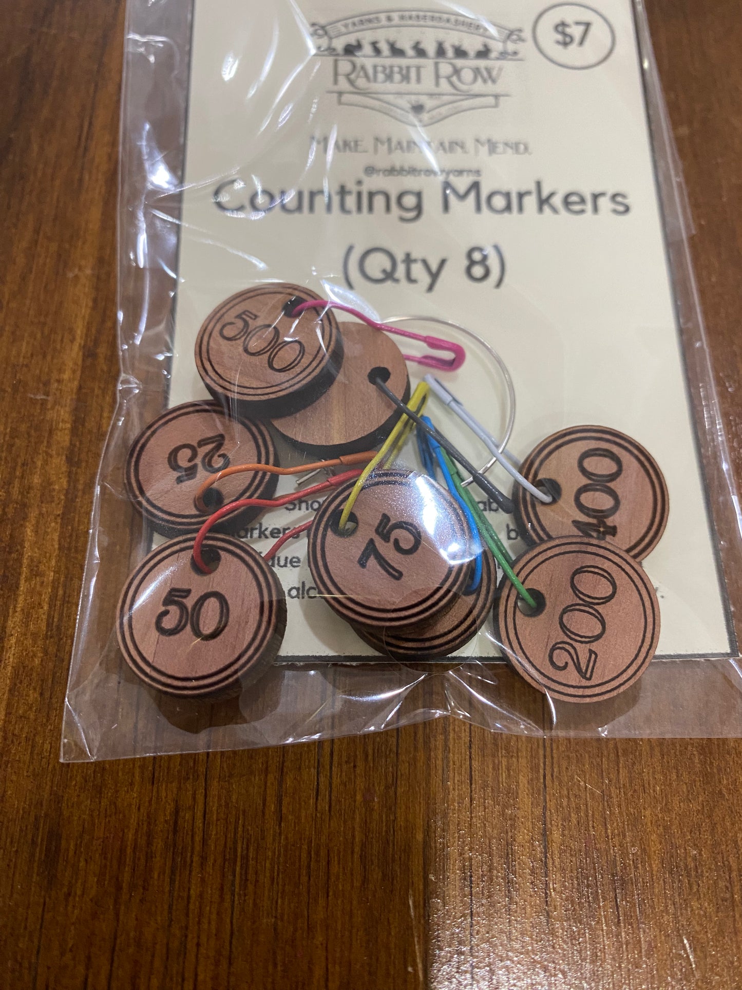 Rabbit Row Stitch and Counting Markers - Cedar