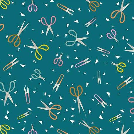 Paper Cuts 2 Storytime Scissors Fabric by the 1/2yd