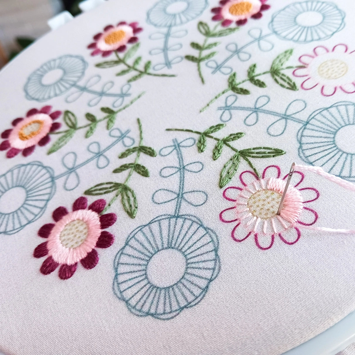 Embroidery Kits - Cozy Blue Handmade