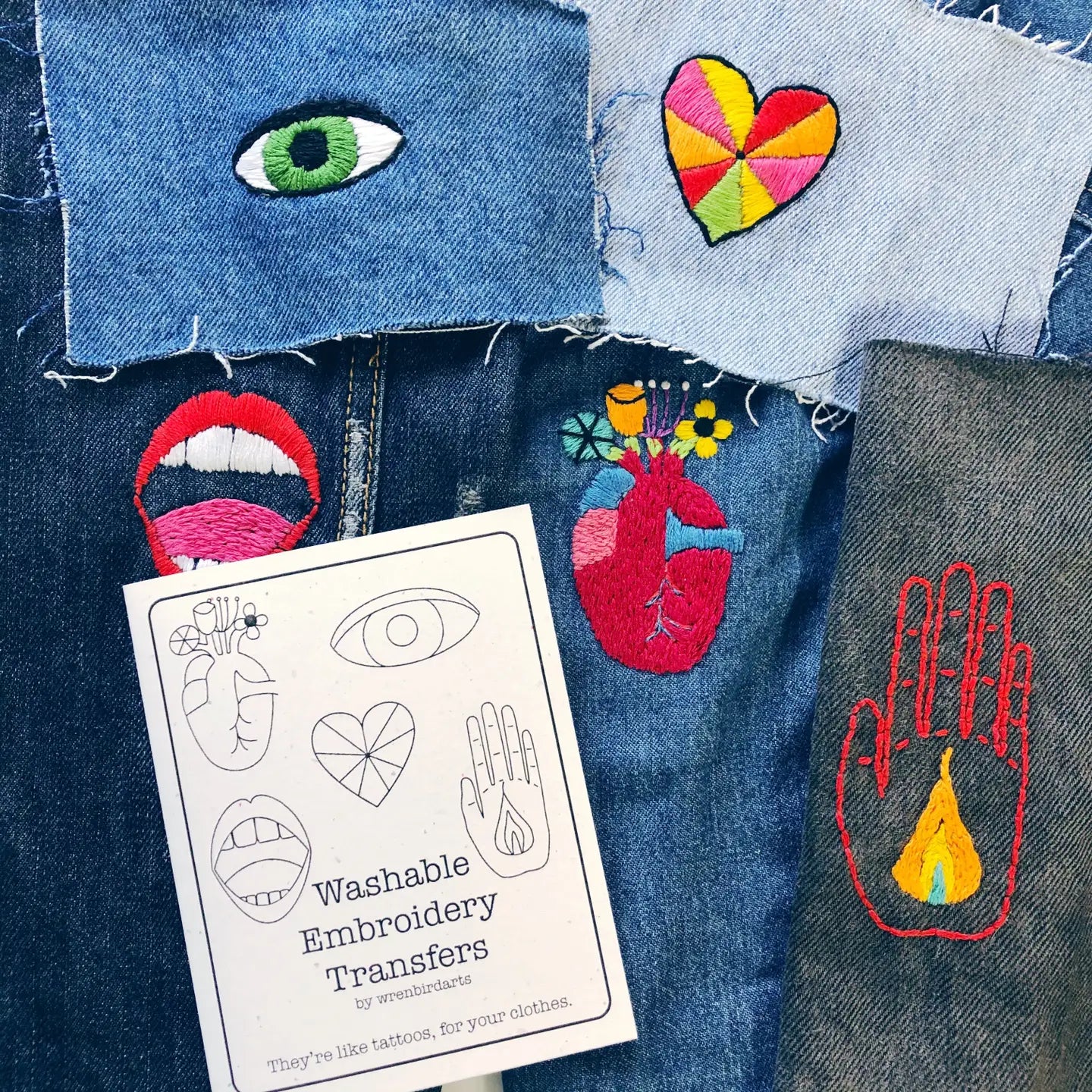 Washable Mending Transfers: Sashiko & Embroidery Patterns for Visible Mending