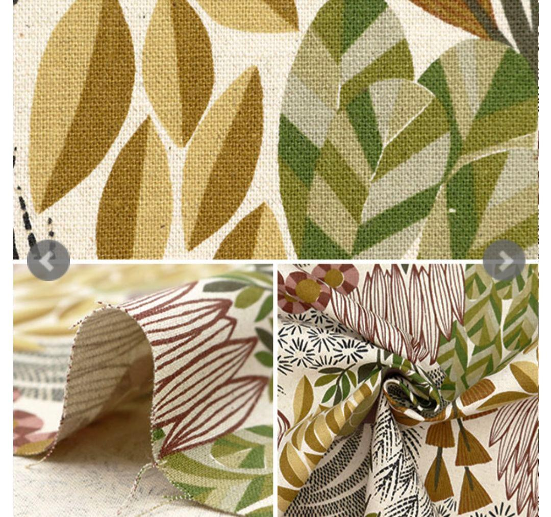 Bloom by Bookhou Garden Cotton Linen Canvas Fabric by the 1/2 yard