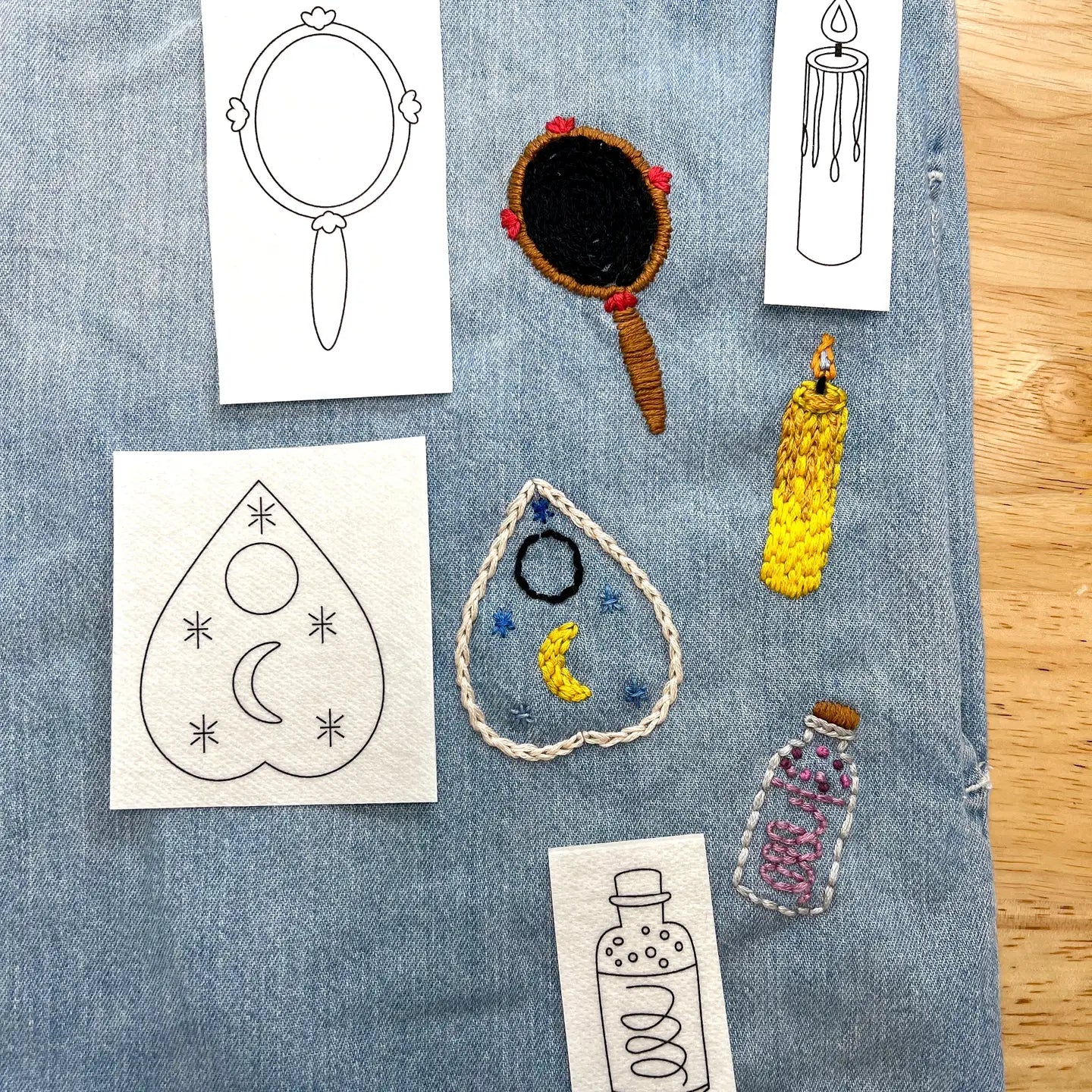 Washable Mending Transfers: Sashiko & Embroidery Patterns for Visible Mending
