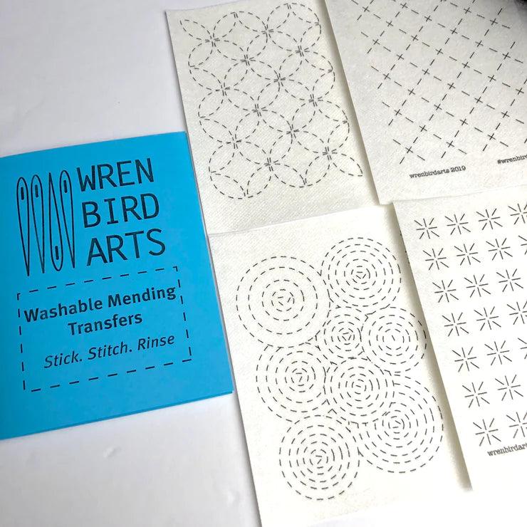 Washable Mending Transfers: Sashiko & Embroidery Patterns for Visible Mending