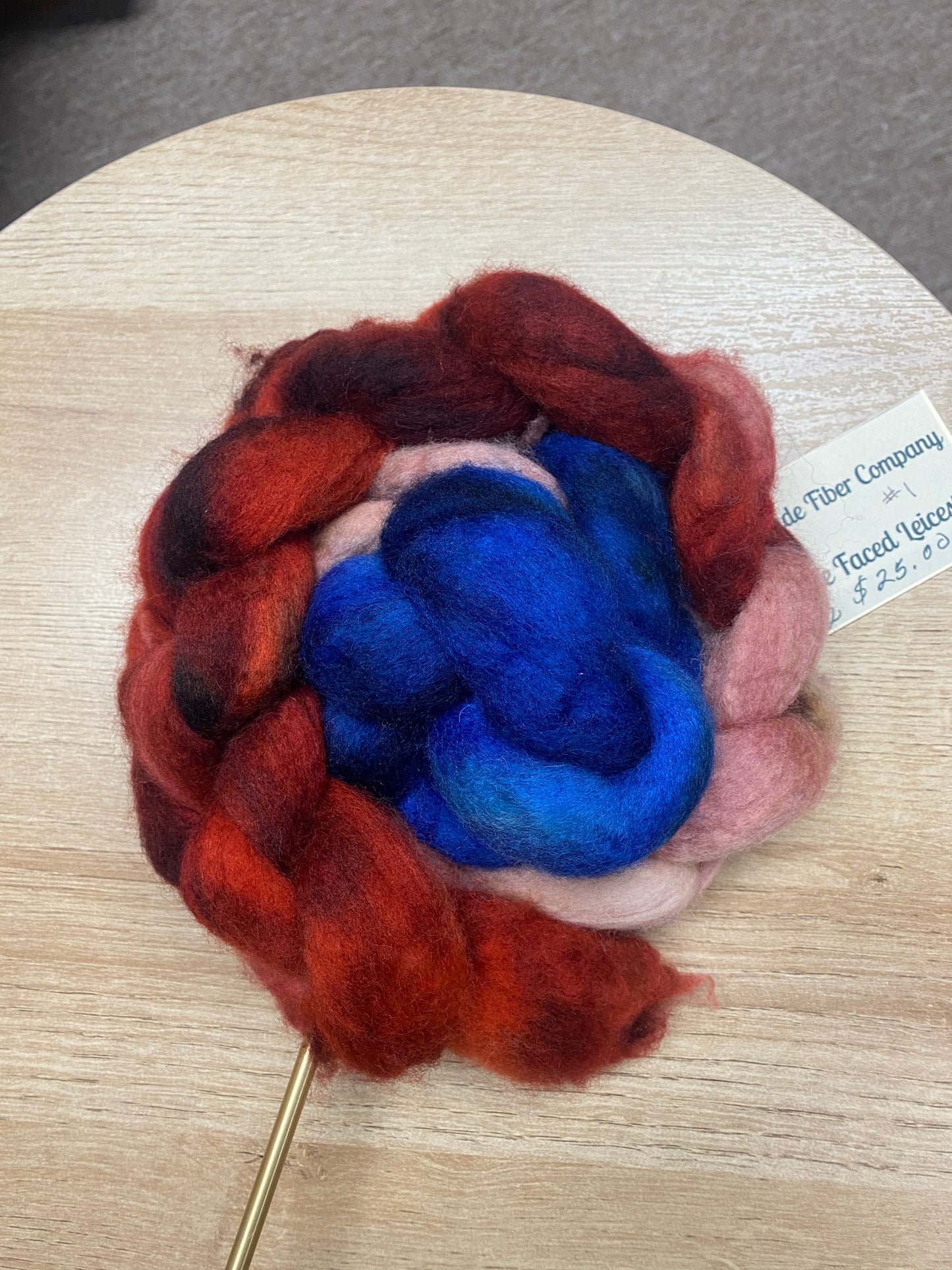 Hand Dyed Roving - 100% Wool - 4oz braid (NY)