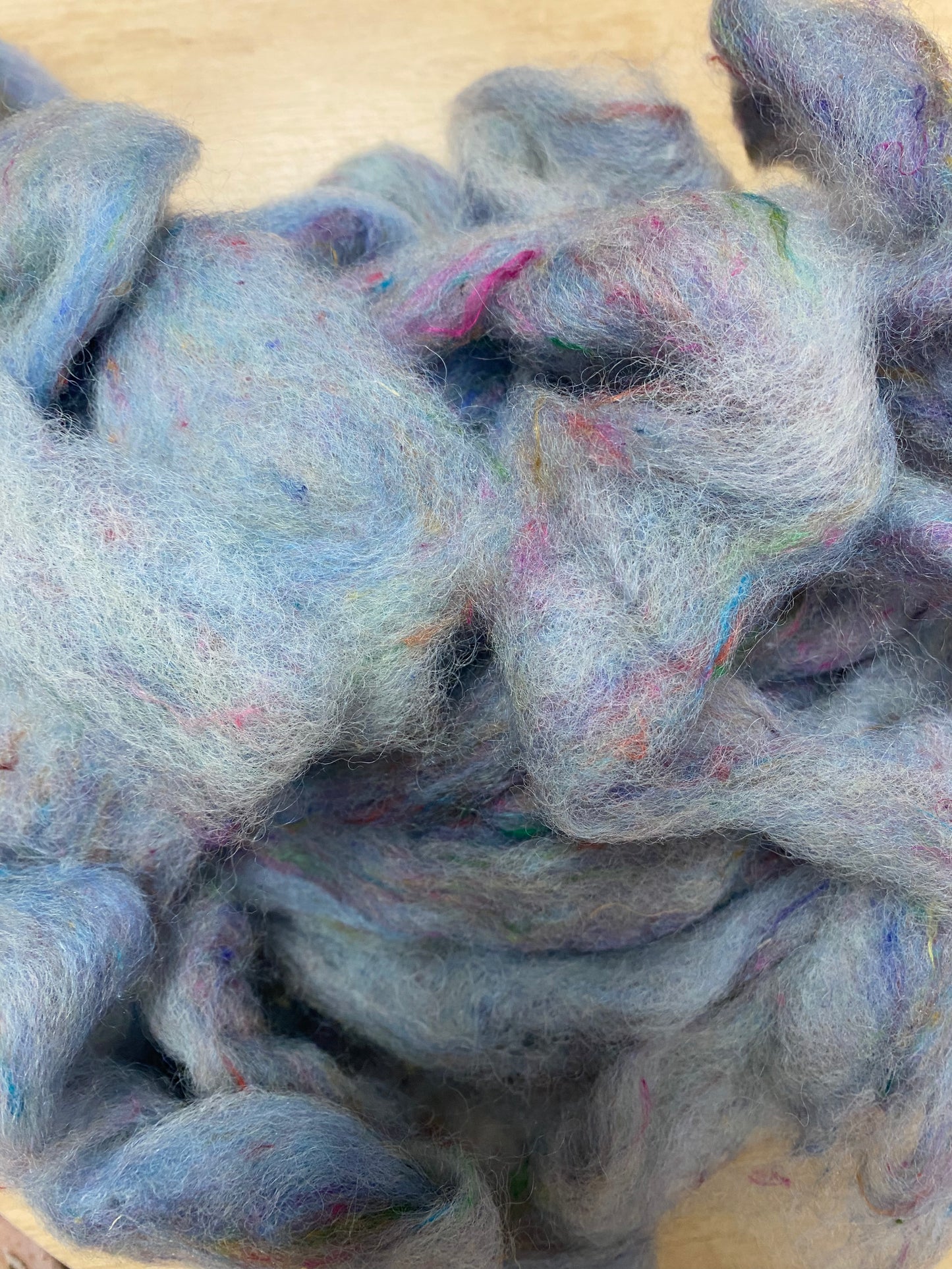 Border Leicester/Merino/Sari Silk Roving - 4 oz- Pennsylvania