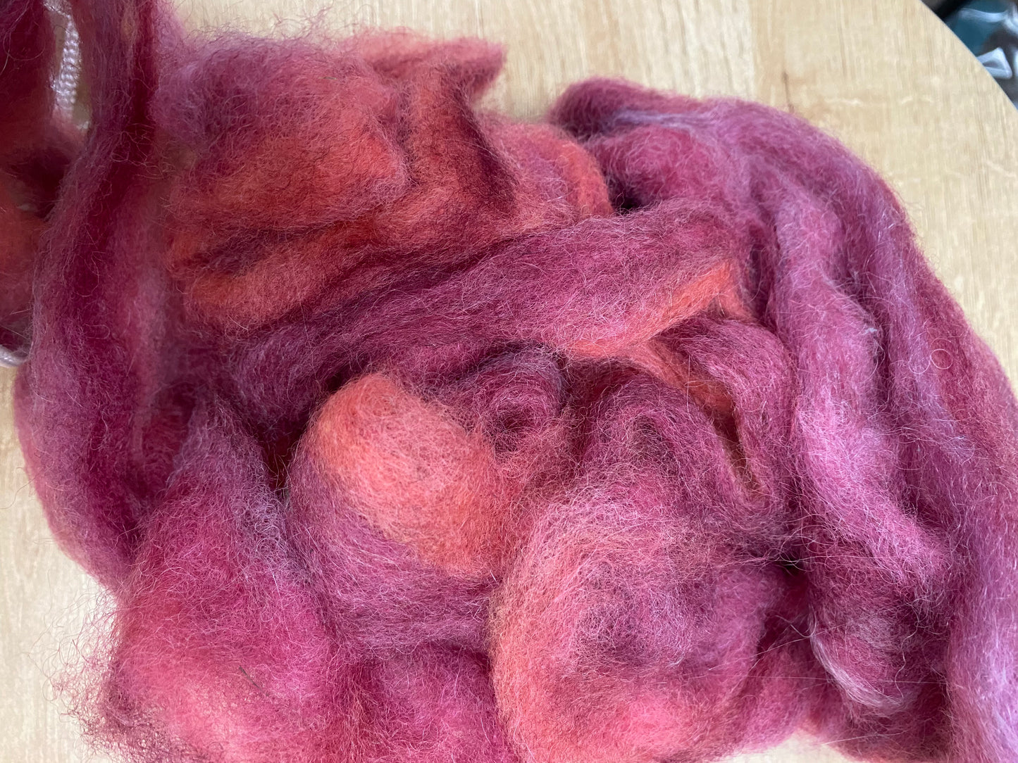 Border Leicester/Merino/Sari Silk Roving - 4 oz- Pennsylvania