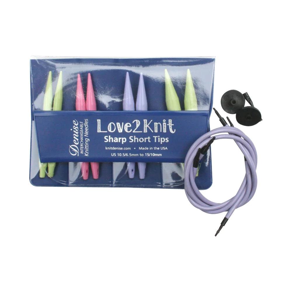 Love2Knit Interchangeable Knitting Needle Set- Sharp Short Tip