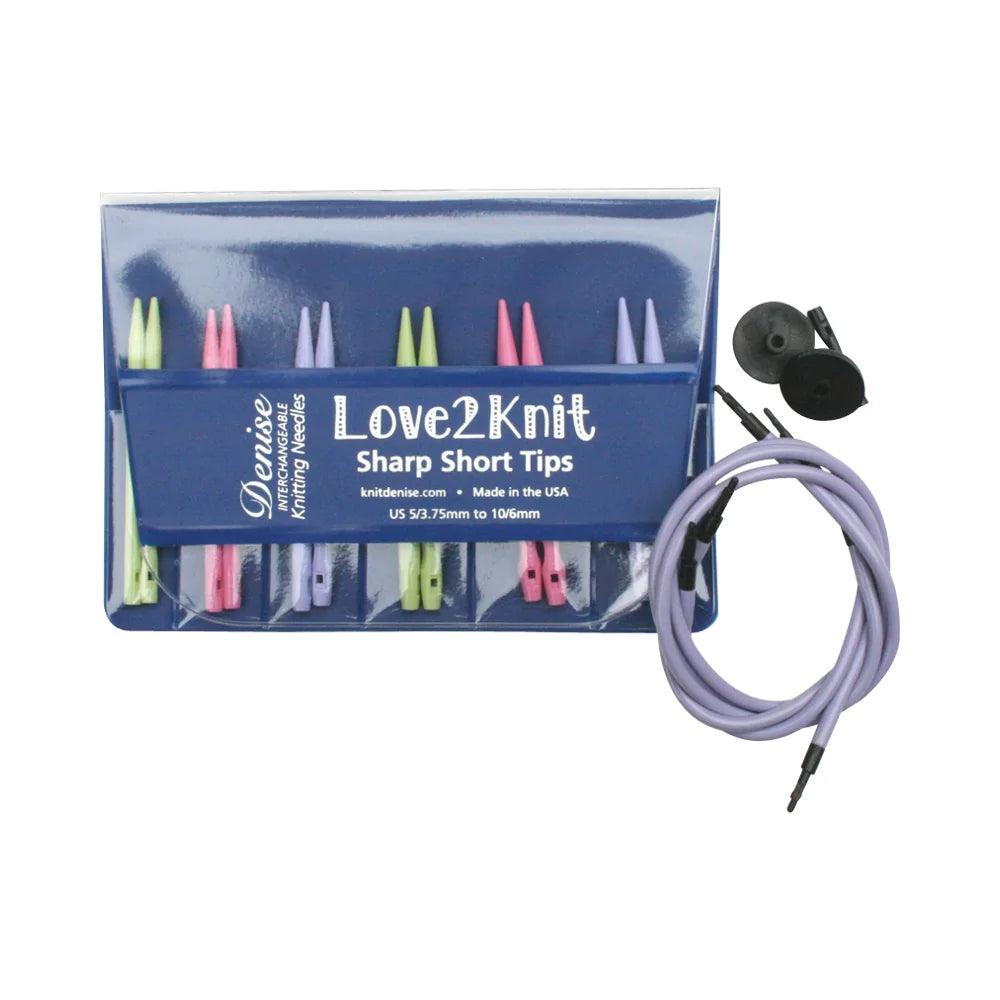 Love2Knit Interchangeable Knitting Needle Set- Sharp Short Tip