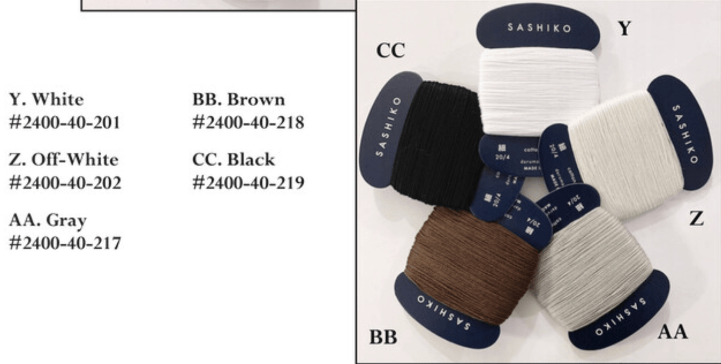Sashiko 100% Cotton Thread, 40m