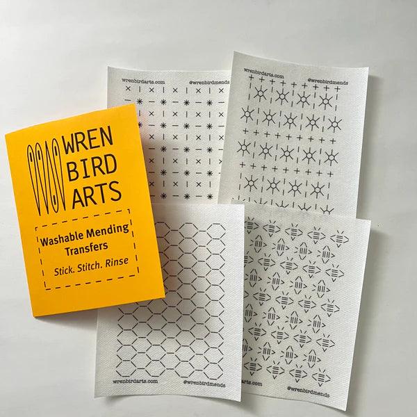 Washable Mending Transfers: Sashiko & Embroidery Patterns for Visible Mending