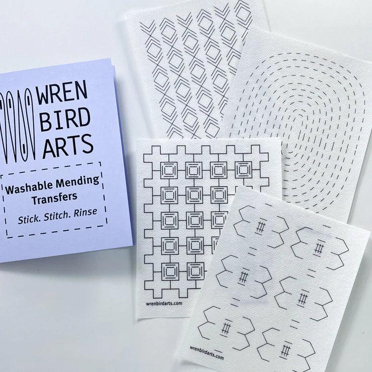 Washable Mending Transfers: Sashiko & Embroidery Patterns for Visible Mending