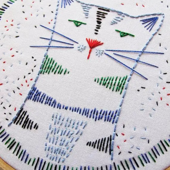 Embroidery Kits - Cozy Blue Handmade