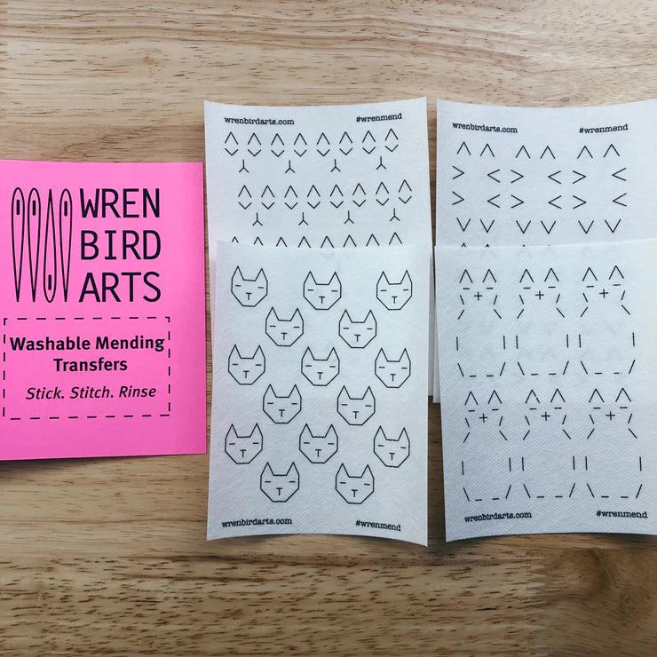 Washable Mending Transfers: Sashiko & Embroidery Patterns for Visible Mending