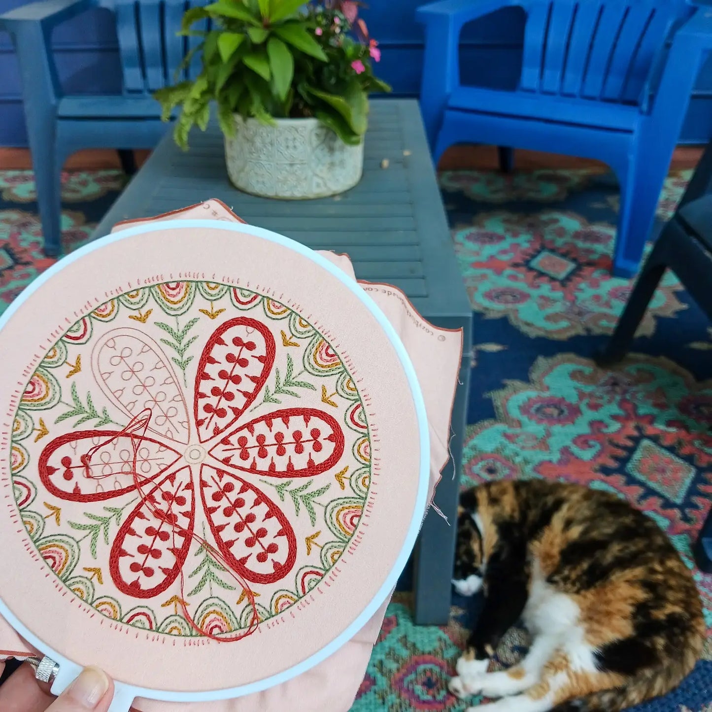 Embroidery Kits - Cozy Blue Handmade