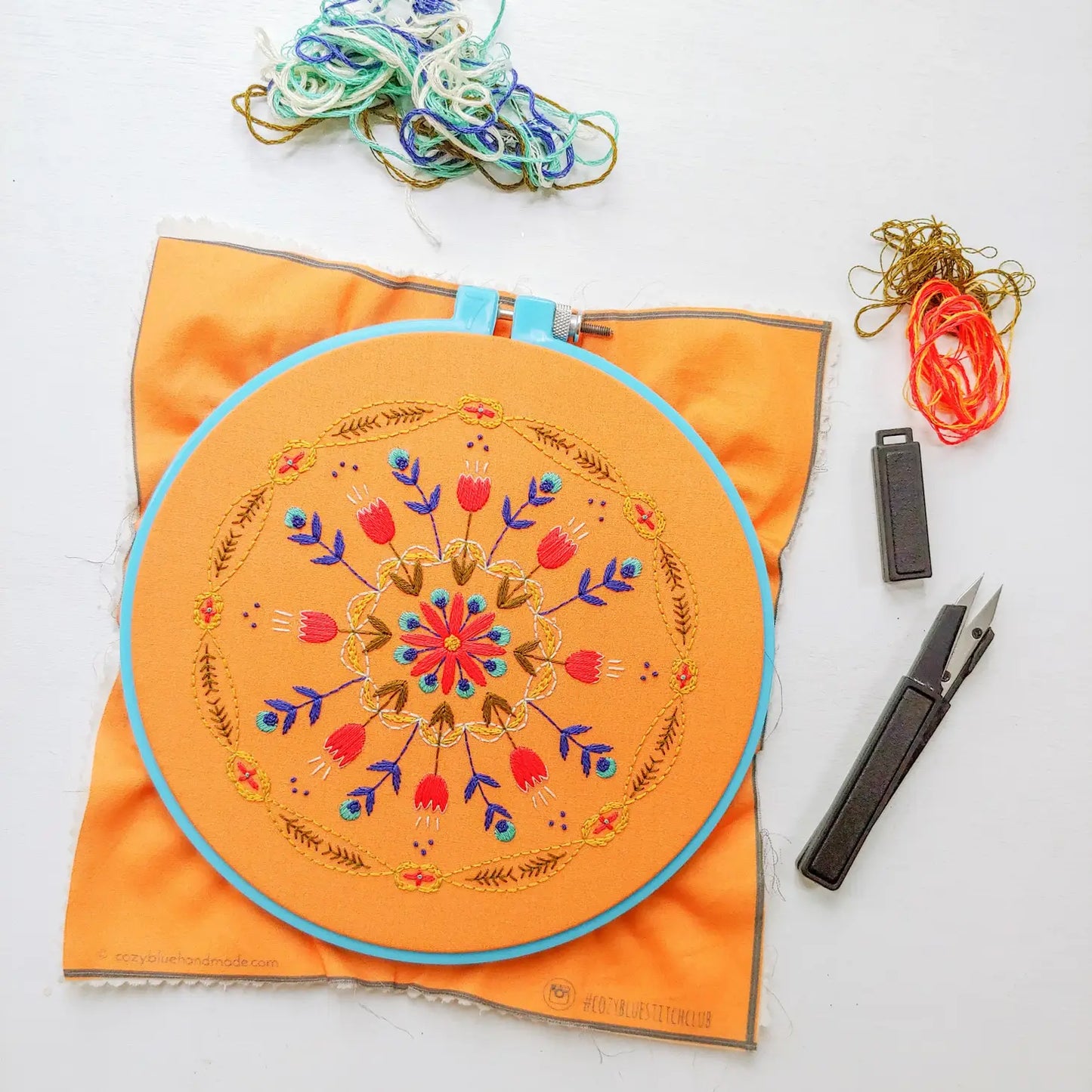 Embroidery Kits - Cozy Blue Handmade