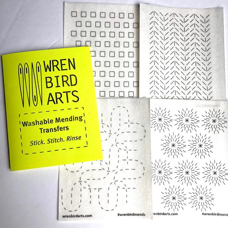 Washable Mending Transfers: Sashiko & Embroidery Patterns for Visible Mending