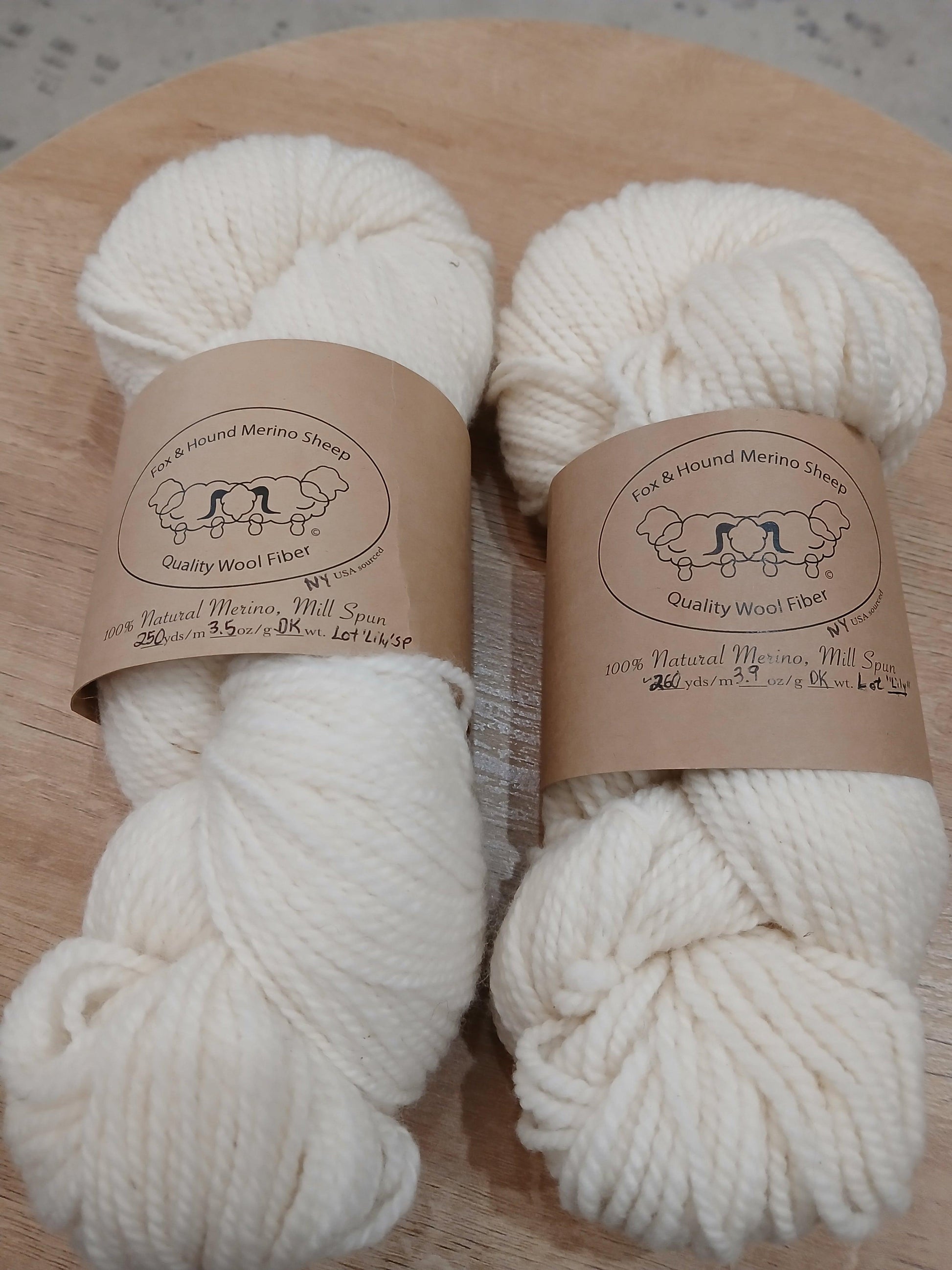 white lily merino Natural + Dyed Merino Yarn (NY)
