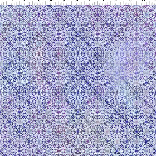 Shirting Weight Geometric Print - Blue/Purple - by the 1/2 yard