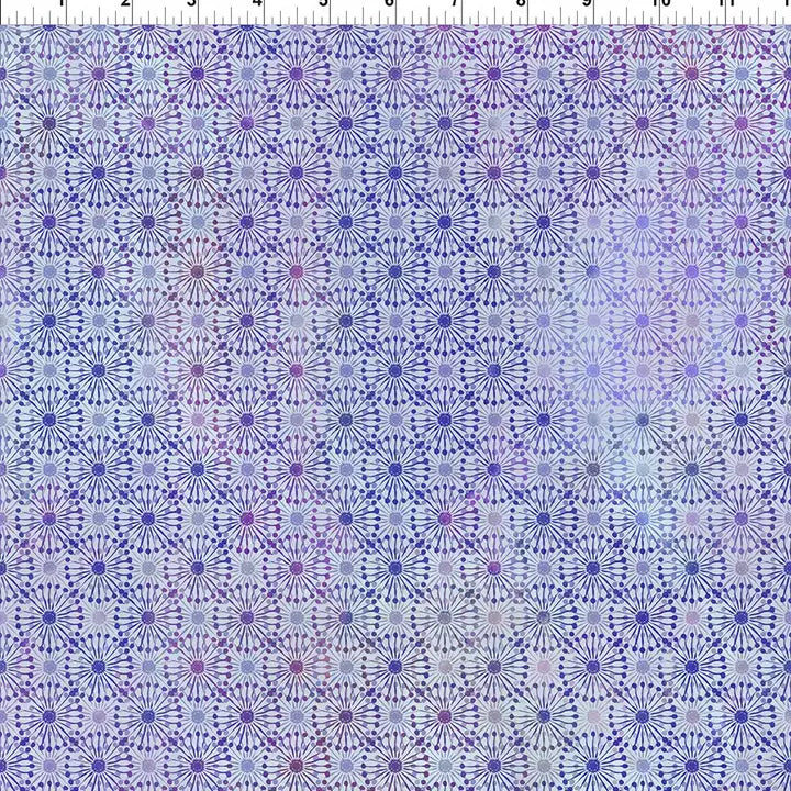 Shirting Weight Geometric Print - Blue/Purple - by the 1/2 yard