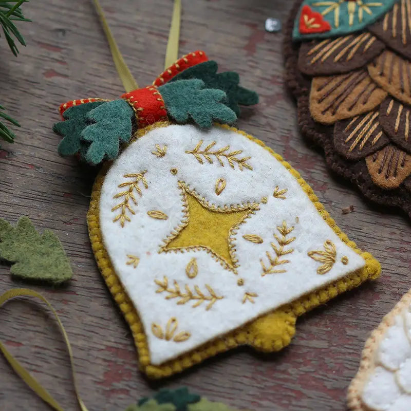 Holiday Felt Embroidery Ornament Kits