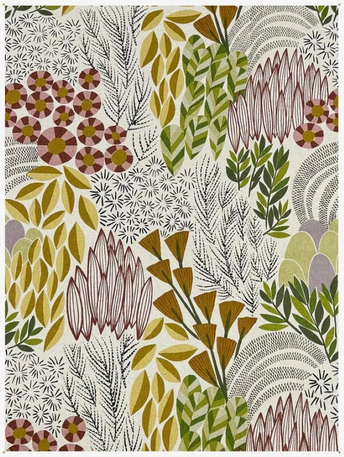 Bloom by Bookhou Garden Cotton Linen Canvas Fabric by the 1/2 yard