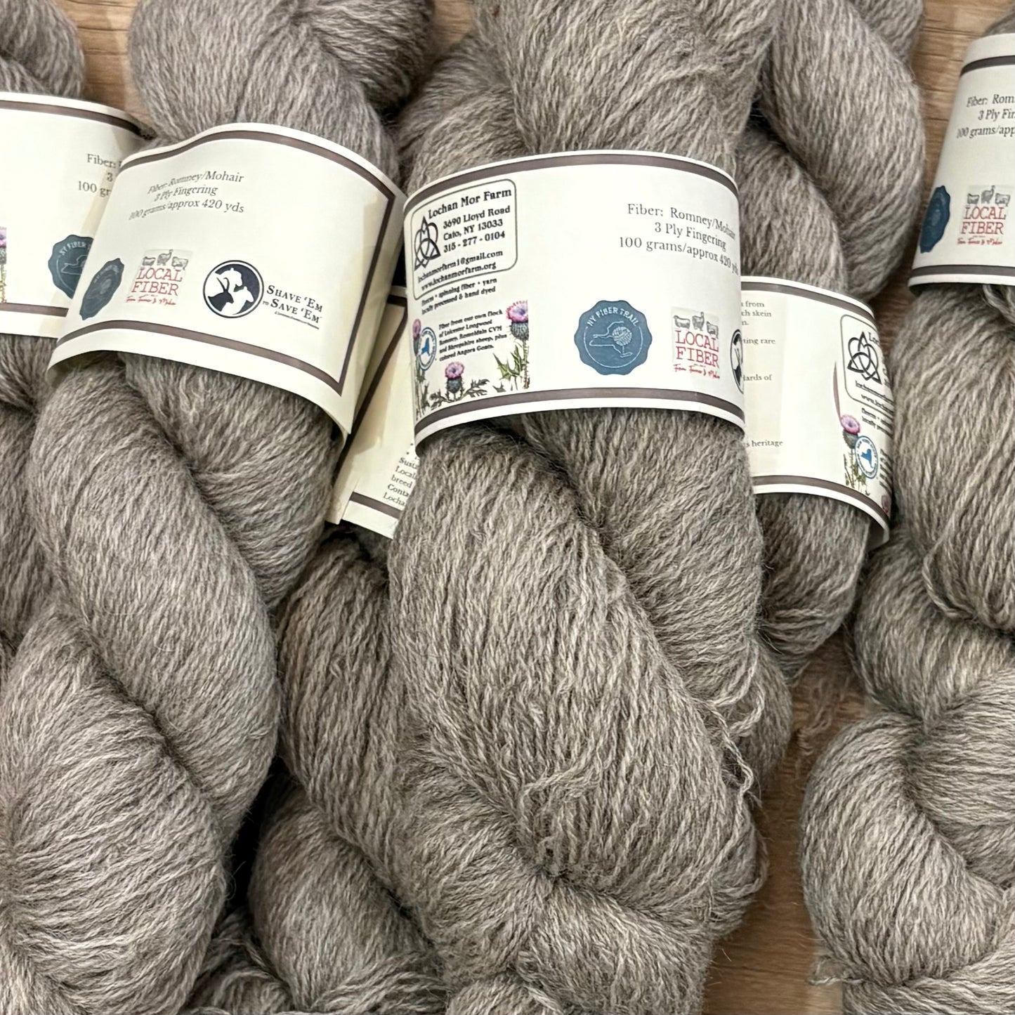 Romney/Mohair - 3 ply Fingering Yarn - NY