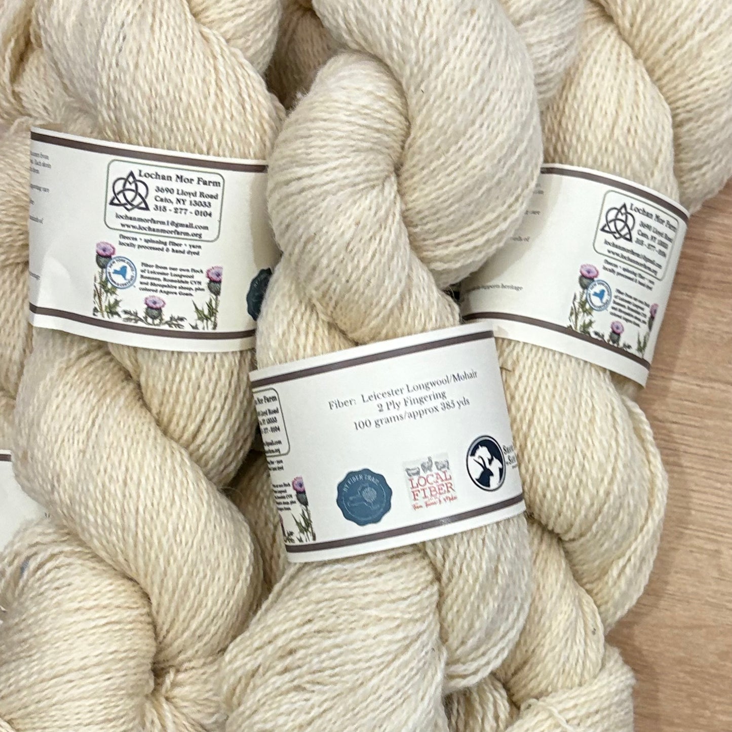 Leicester Longwool/Mohair - 2 ply Fingering - NY