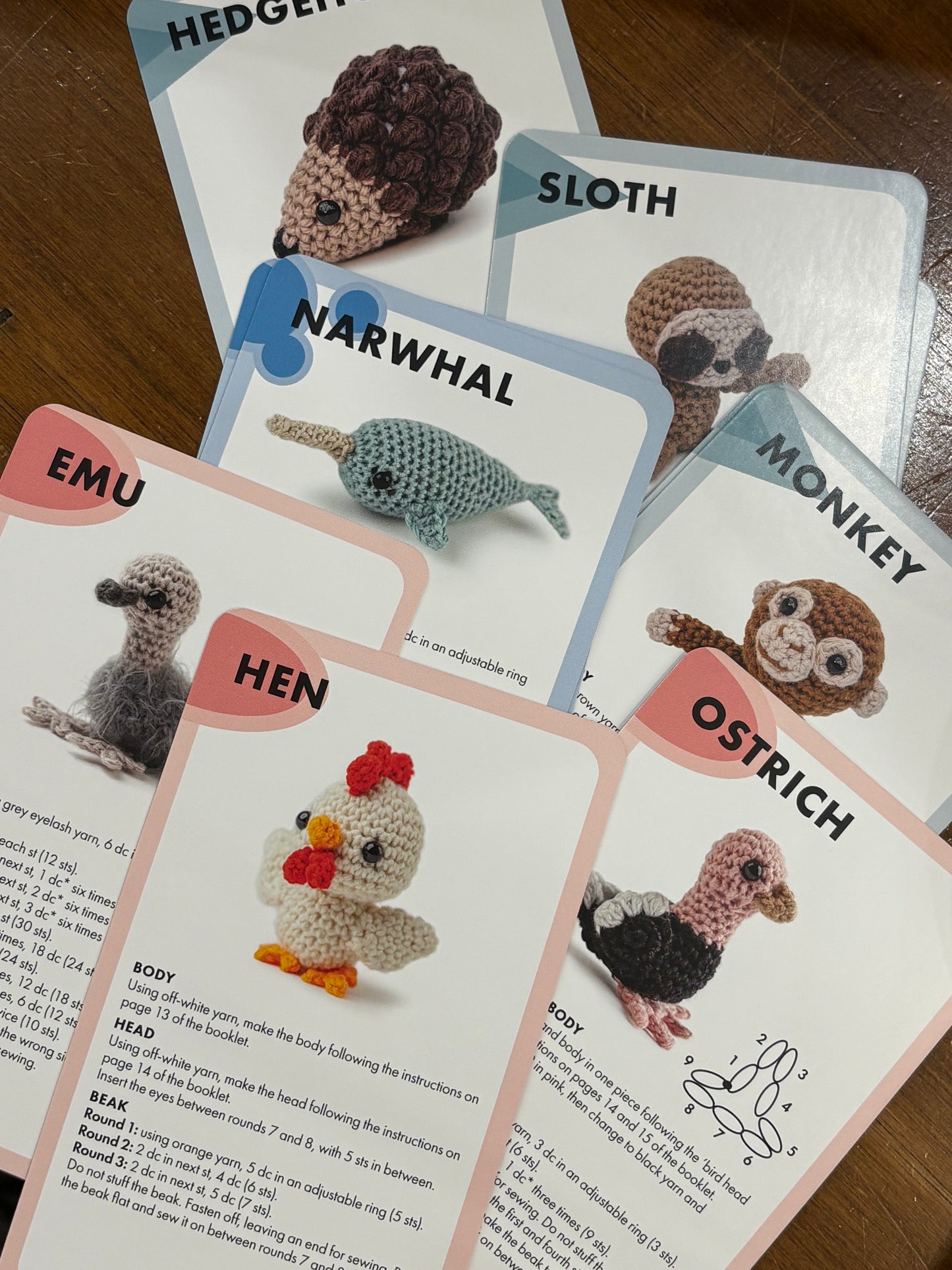 Mini Amigurumi Animals Card Deck