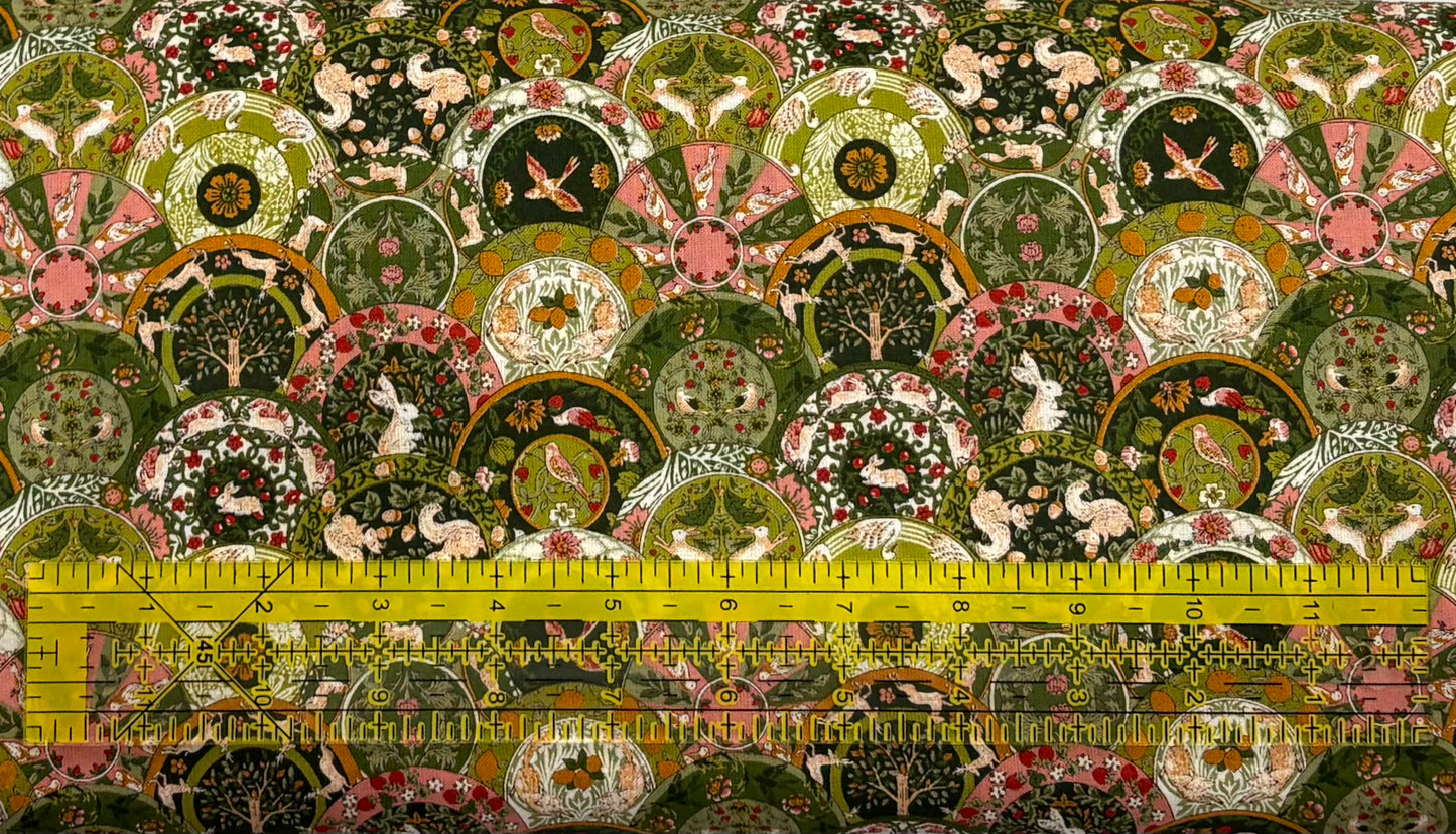 Art Nouveau Symphony Series Light Green" fabric by the 1/2 yard