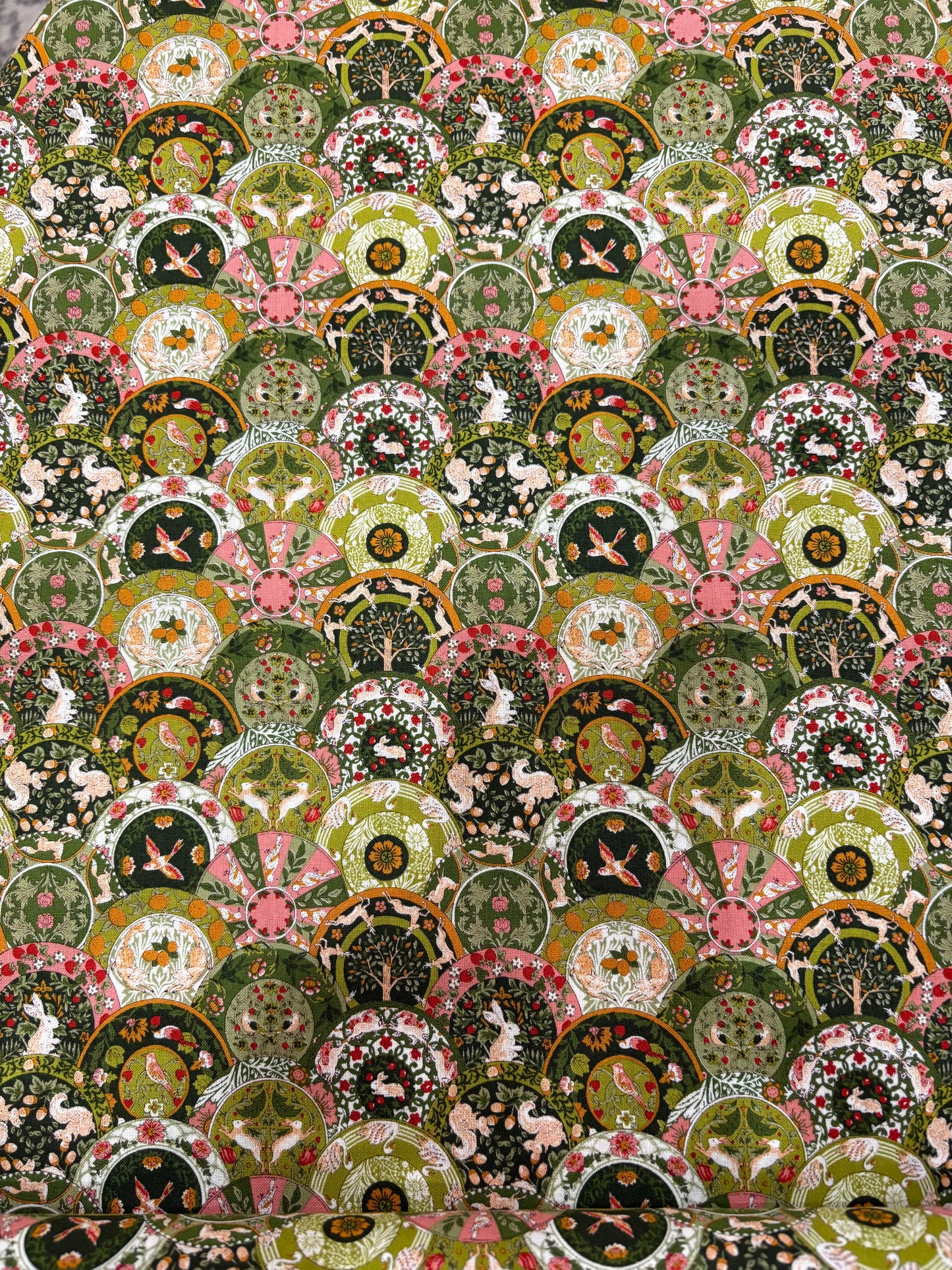 Art Nouveau Symphony Series Light Green" fabric by the 1/2 yard