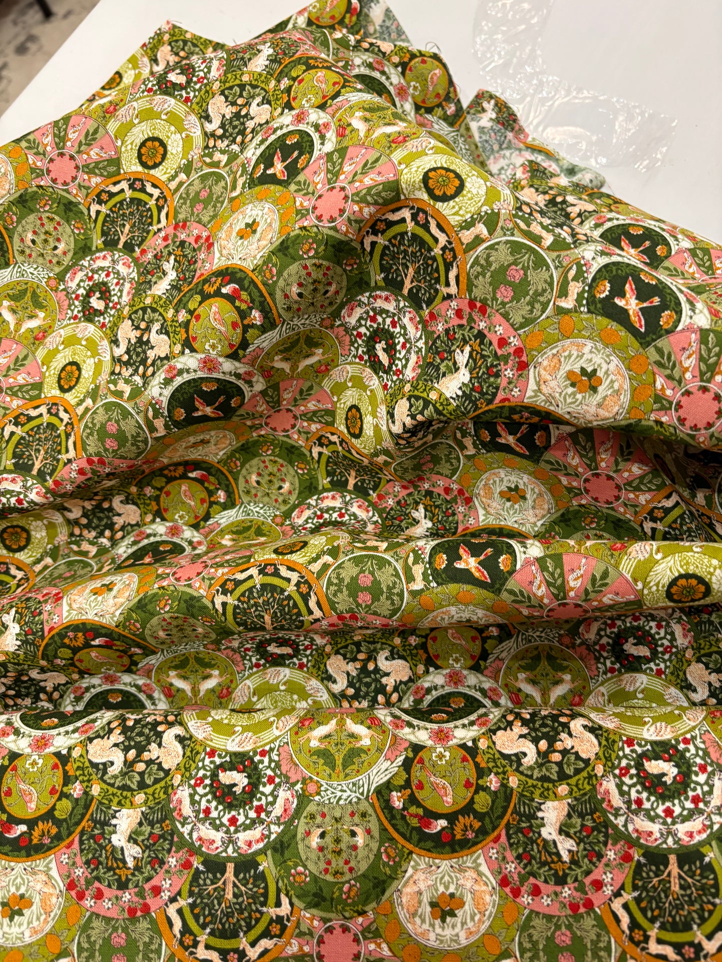 Art Nouveau Symphony Series Light Green" fabric by the 1/2 yard