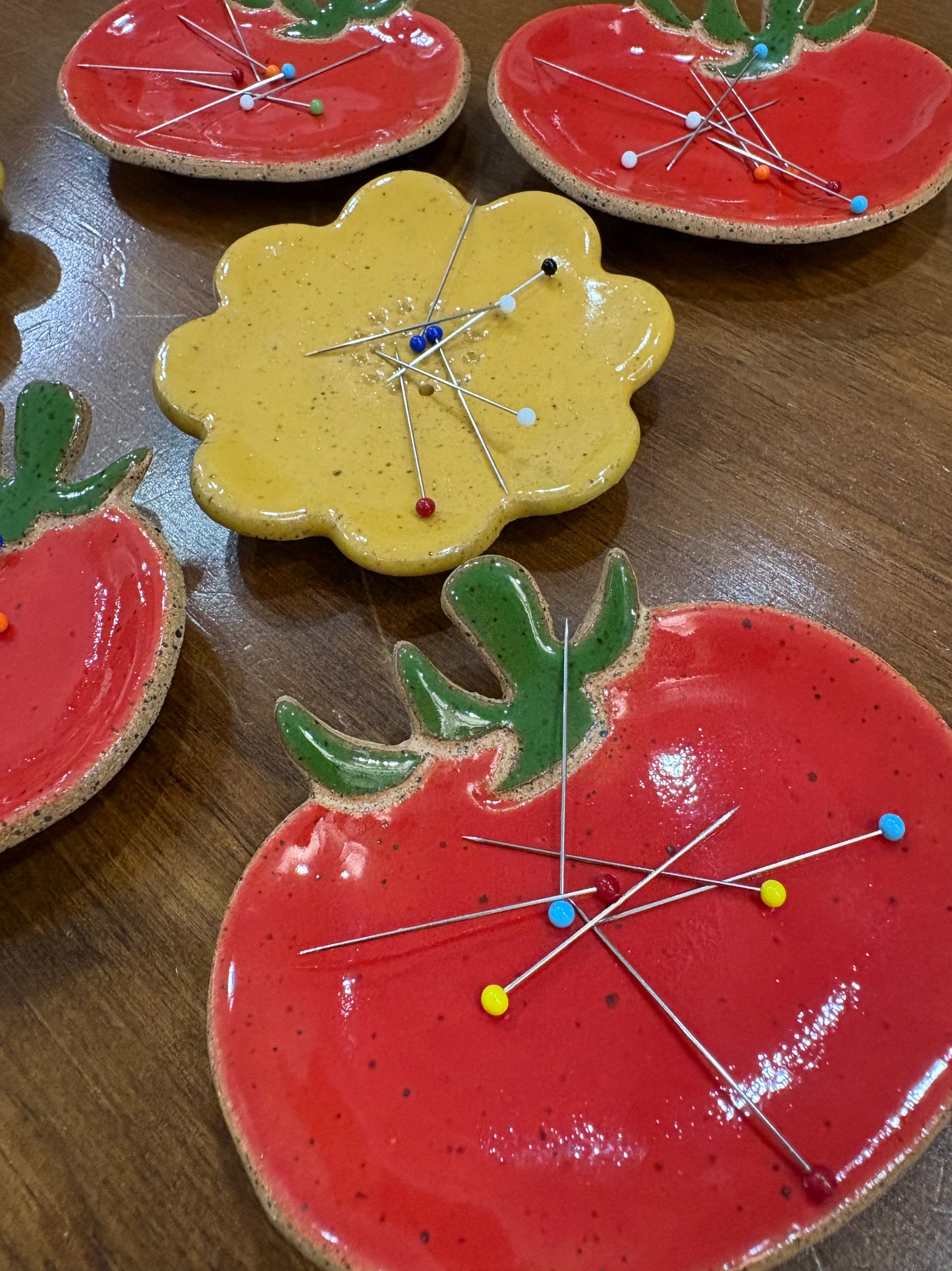 Handthrown Speckled Clay Magnetic Pin Dishes by Beth Landin - NY