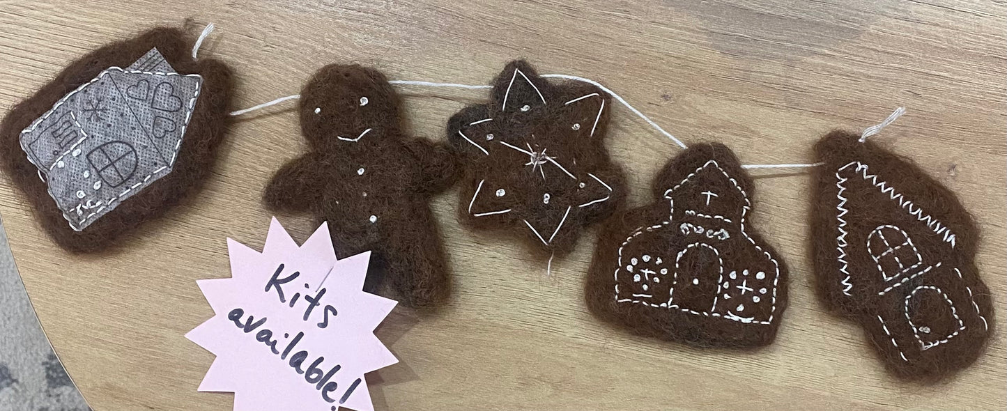Felted Gingerbread Ornament Kit