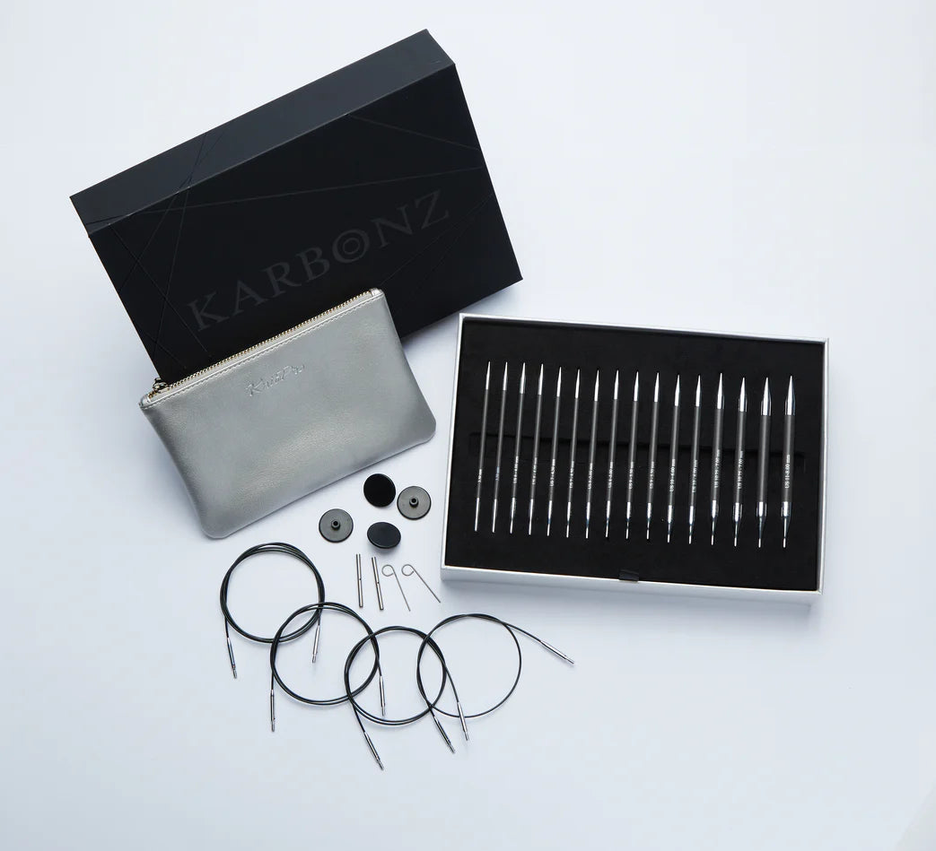 Karbonz 5" Interchangeable Circular Needle Set - Box of Joy