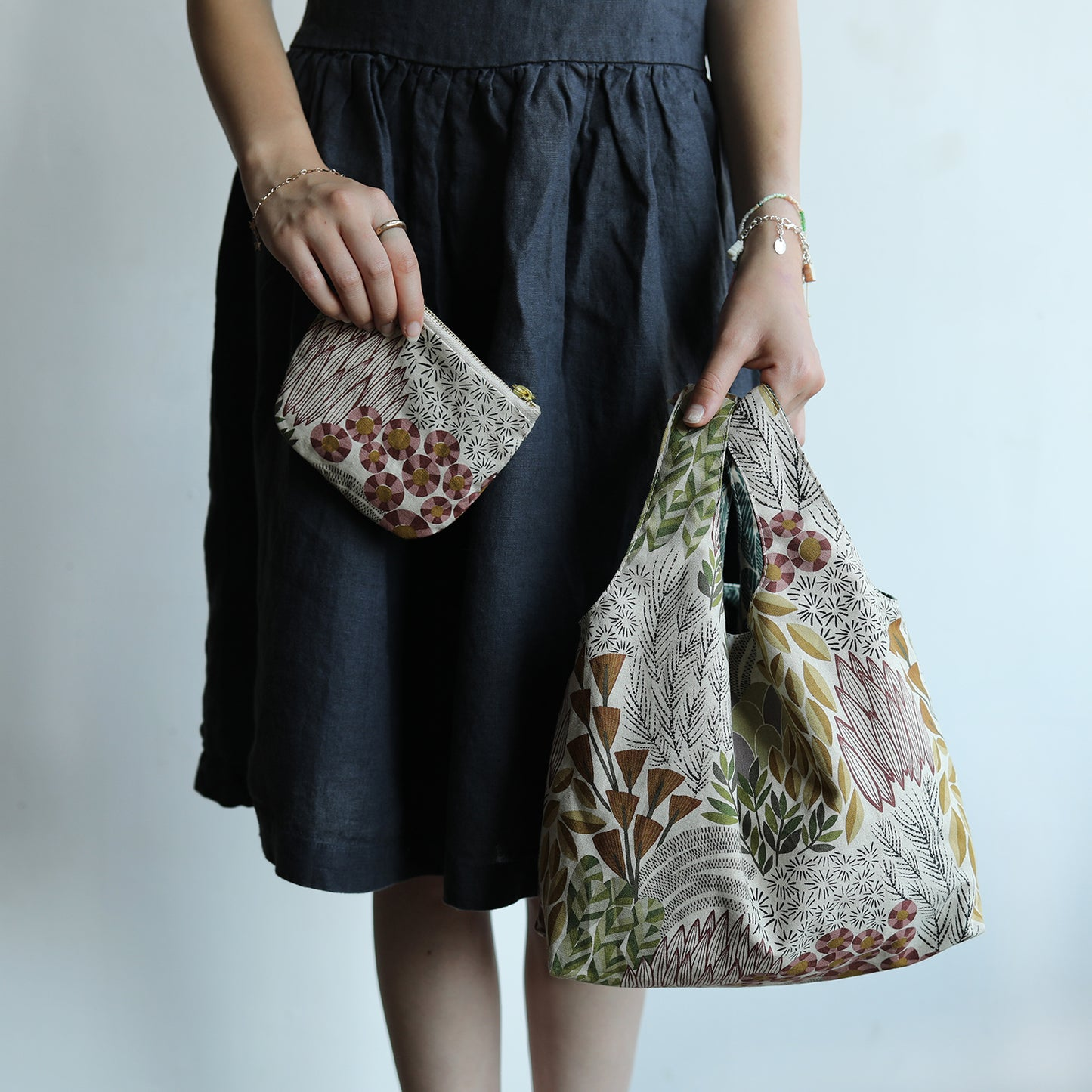 Bloom by Bookhou Garden Cotton Linen Canvas Fabric by the 1/2 yard