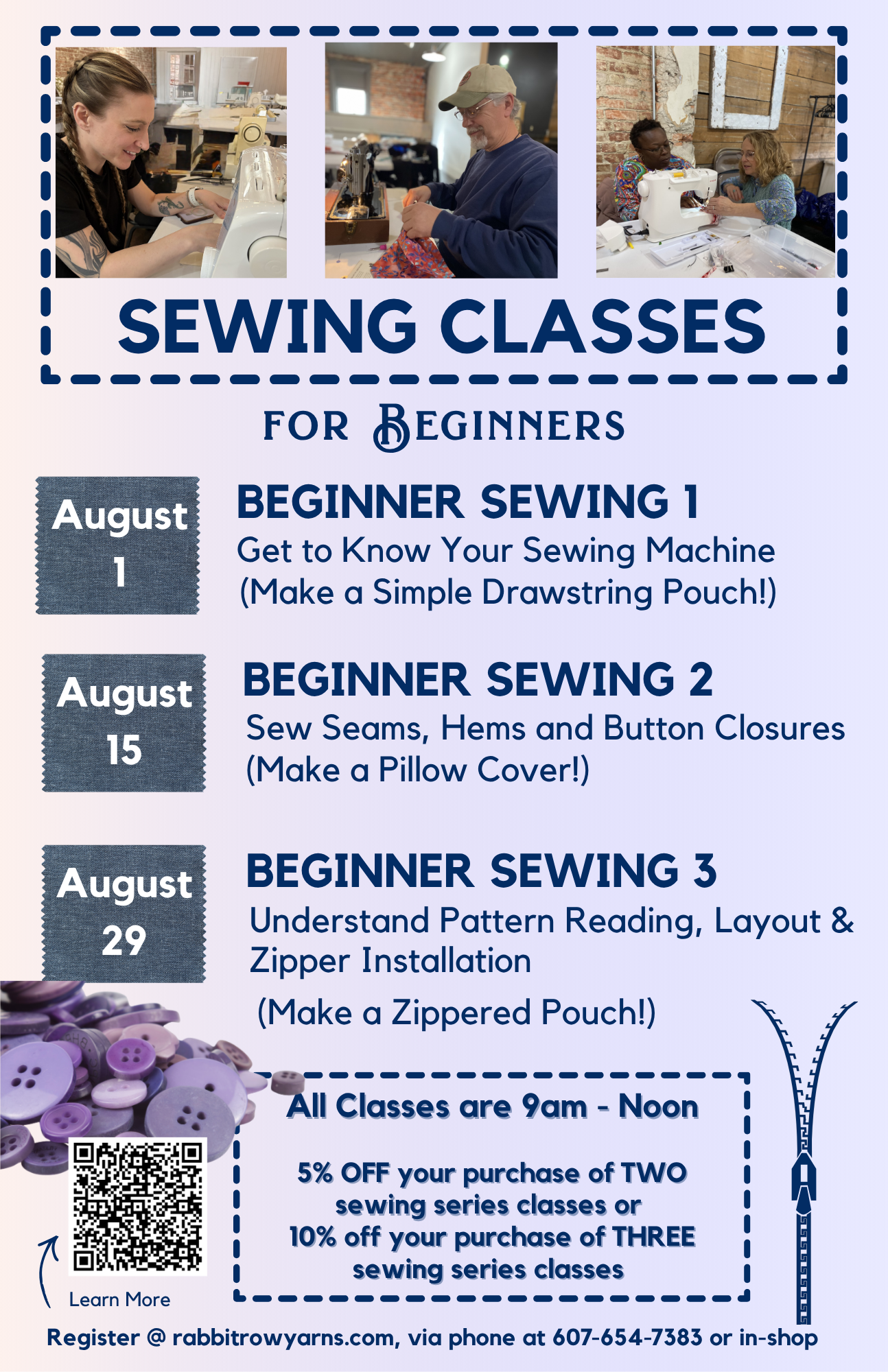 Beginner Sewing Series - Foundational Classes to Master Your Machine (Summer 2026)